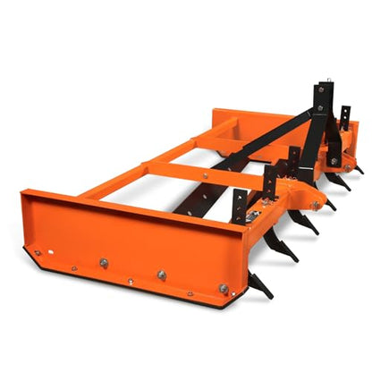 84" Heavy Duty Tractor Land Leveler Land Plane Scraper Grader Attachment with 6 Shanks 3 Point Hitch,Cat. 1, 30-60HP, Model LP84