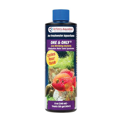 DrTim’s Aquatics One & Only for Freshwater Aquariums – 8 oz – Live Nitrifying Solution – Jumpstarts Cycling, Supports Biological Balance & Long-Term Water Stability