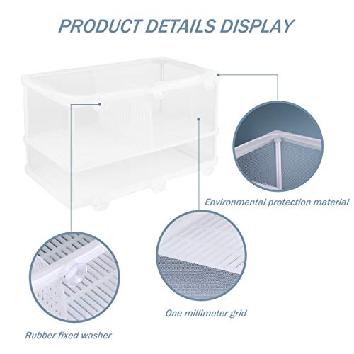 Hemobllo 1PC Fish breeding Tanks Fry net Breeder Fish net for Fish Tank Fry Breeder Tank Separation Net drip Acclimation kit Fish Tank Hatchery Water Changer Dripping Water White