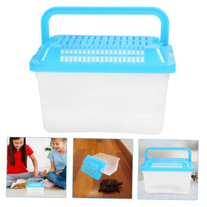 FRCOLOR 2pcs Plastic Fish Acclimation Box Turtle Tank Reptile Tortoise Aquarium Mini Hamster Cage Climbing Pet Container