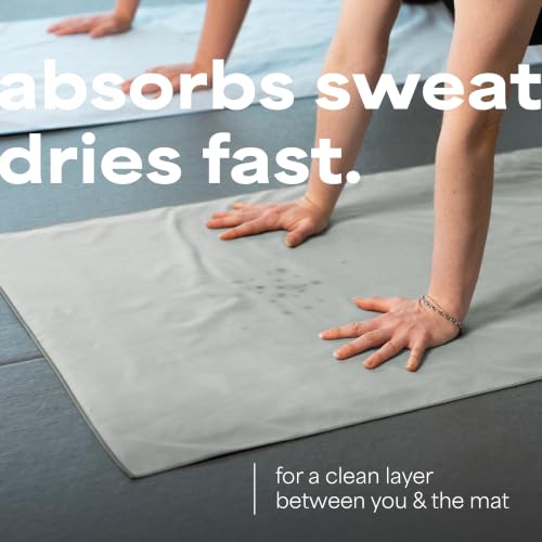 S&T INC. Aura Microfiber Yoga Mat Towel, 26.5" x 72", Grey - color: Grey