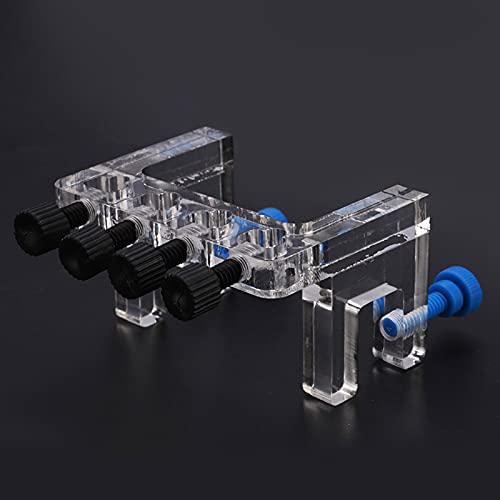 Transparent with 4 Hole Dosing Pump Tube Holder Aquarium Soft Tube Holder for Holding Doing Pump Soft Hose Fish Tube Holder for 15mm Glass Fixing