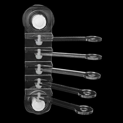 Acrylic Transparent Five Claw Life Tree Frag Rack Base, SPS Holder with 5 - Hole Design, 180 - Degree Adjustable Arms and Strong Suction Cup for Reef Aquarium