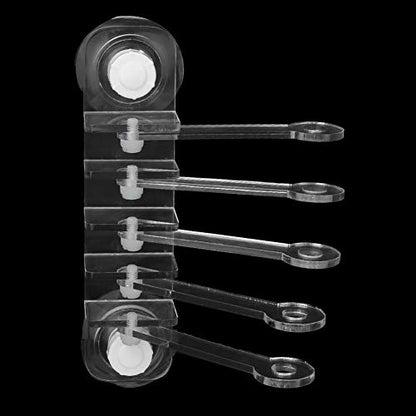 Acrylic Transparent Five Claw Life Tree Frag Rack Base, SPS Holder with 5 - Hole Design, 180 - Degree Adjustable Arms and Strong Suction Cup for Reef Aquarium