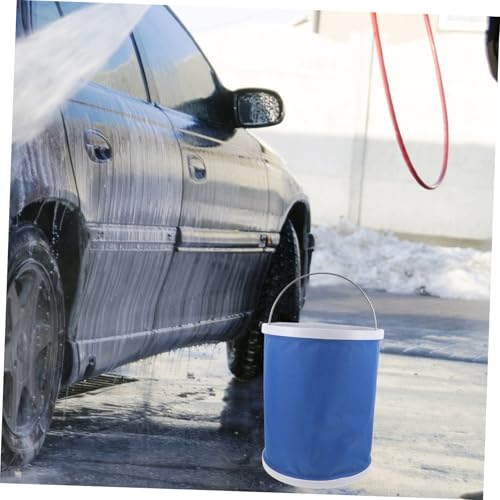 Ciieeo Foldable Utility Bucket Portable Camping Water Container with Handle for Car Cleaning