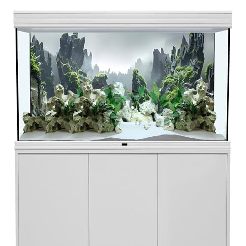 AWERT 48x20 inches Stone Aquarium Background Rock Fish Tank Background Rocky Terrarium Background Polyester Background - size: 48x20in/120x50cm