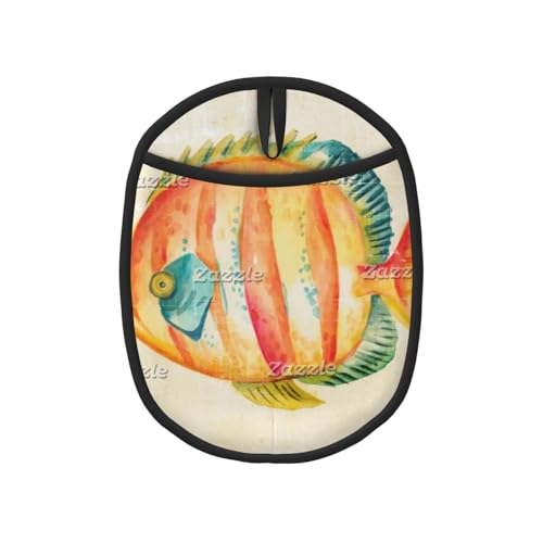 1 Pack Colorful Aquarium Fish Pocket Pot Holder for Kitchen Heat Resistant Silicone Potholder - color: Pattern-8, size: 1 Pack