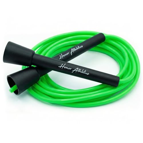HONOR ATHLETICS Speed Rope, Skipping Rope - Best for Double Under, Boxing, MMA, Cardio Fitness Training Condition - Jump Rope - color: Neon Green