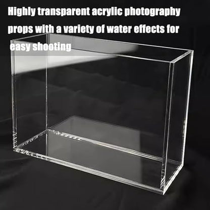 Storage Box Tray Drawer Box, 0.2In Thickness Acrylic Display Box, Creative Transparent Shallow Water Tank Photography Tray, Multifunctional Storage Display Cabinet(7.9x11.8x1.2in)