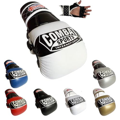 Combat Sports Max Strike MMA Training Gloves - color: White/Black, size: Large