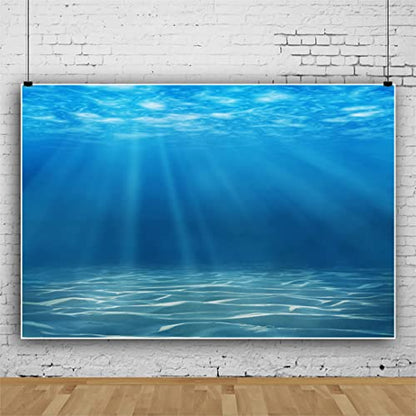 Underwater World Background 13x8ft Photography Background Undersea Sunlight Deep Blue Water Sun Ray Backdrop Seabed Children Birthday Home Decoration Party Kid Boy Newborn Photo Studio Props