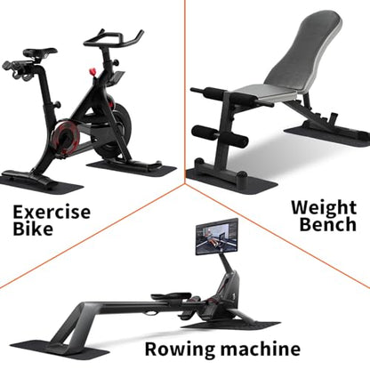 THAILE 2-Pack Bike & Rowing Machine Mats, 6mm, for Peloton & Yosuda | Stability & Cushioning Reduces noise and vibration under Peloton-compatible bikes, spin bikes, treadmills and walking pads. - size: 23.6"L x 11.8"W x 0.24"Th