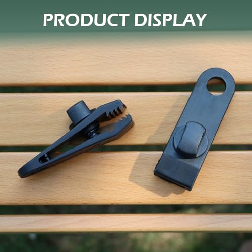 12 PCS Car Cover Windproof Clip, Inverted Tooth Design Non-Slip Bite Tent Clamp with Adjustable Buckle, Portable Outdoor Wind Rope Fixing Bracket, for Most Cars Awning Fasteners (Black) - size: 12 PCS