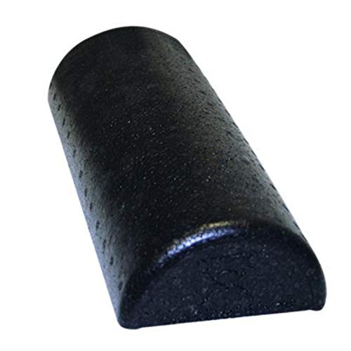 Half-Round Extra Firm Composite Foam Roller, 6" x 12", Black (Case of 72)