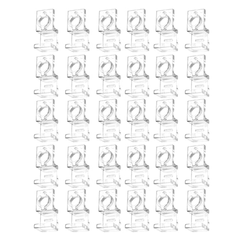 30Pcs Fish Tank Glass Lid Clips Clamps Aquarium Lid Support Fish Tank Supply Water Pipe Fixing Clamps Fish Tank Cover Holder, for 15mm