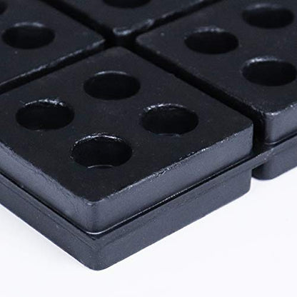 Anti Vibration Rubber Pads, 4" X 4" X 3/4" Heavy Duty Waffle Vibration Isolation Pad for HVAC, Air Compressor, Washer and Dryer, Air Conditioner Units, 4 Pack