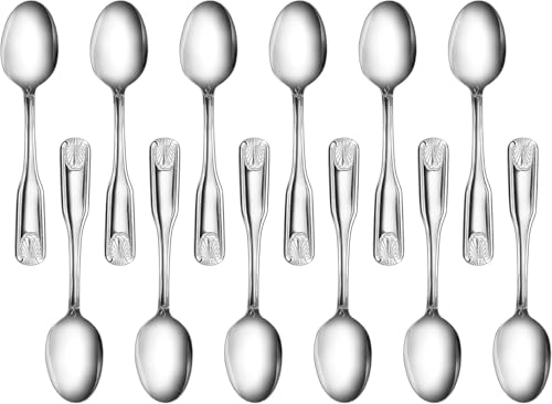 New Star Foodservice 58345 Shell Pattern, 18/0 Stainless Steel, Dinner/Dessert Spoon, 7.5-Inch, Set of 12 - size: Dinner/Dessert Spoon (7.5-Inch)