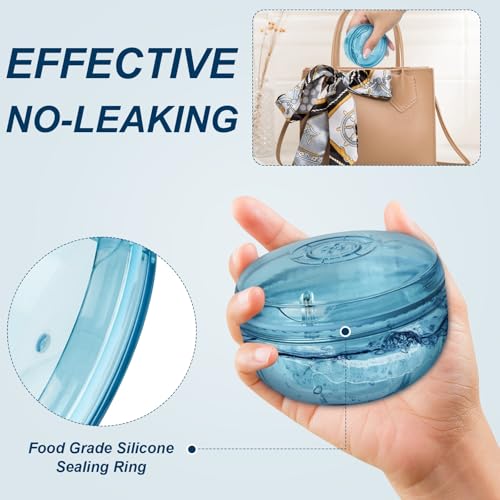 Retainer Cleaner Case,Double Layer Denture Cup for Soaking - color: Blue