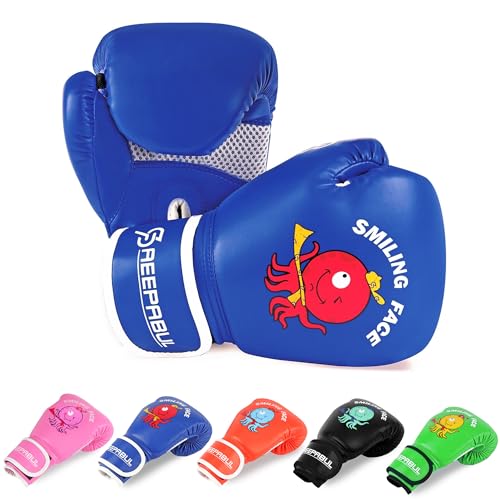 Boxing Gloves for Kids & Toddler & Youth - color: Blue, size: 6oz