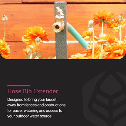 Yard Butler IHBE-6 Garden Hose Bib Extender - Durable Hose Stand for Keeping It Elevated - Convenient Garden Accessory - Rust-Resistant - Anti-Kink Design - Easy Installation - size: Extender