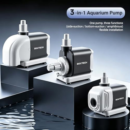 Fountain Pump, Submersible Water & Land Pump Kit - 3 Quick-Change Spray Nozzles, 396GPH Adjustable Flow for Fish Tanks, Yard Fountains, Hydroponic Systems, 25w - size: 25w