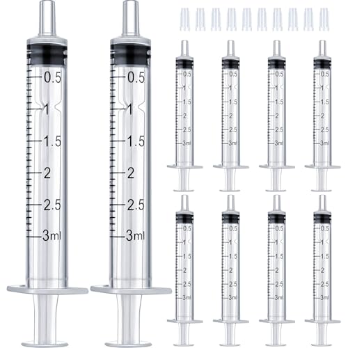 3ml Syringe for Liquid,Syringe Without Needle,Sterile Individually Packed 20pcs.