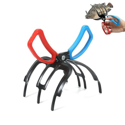 3 Claw Fish Gripper, Metal Fishing Pliers Gripper, Non-Slip Fish Grabber Tool, Multifunctional Fish Grips Clamp for Catch and Release, Lightweight Fishing Accessories - color: 3 Claw