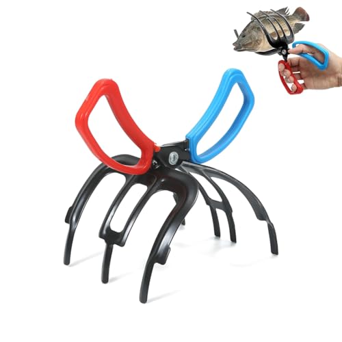 3 Claw Fish Gripper, Metal Fishing Pliers Gripper, Non-Slip Fish Grabber Tool, Multifunctional Fish Grips Clamp for Catch and Release, Lightweight Fishing Accessories - color: 3 Claw