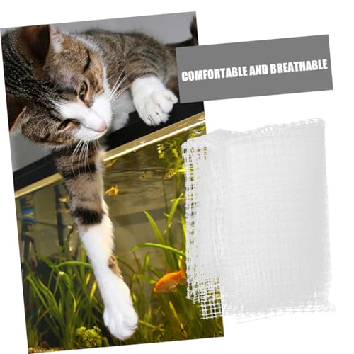 balacoo 4pcs Aquarium Jumping Mesh Cover Fish Tank Protective Netting for Turtles and Fish Convenient Installation Breathable Design to Prevent for Aquatic Safety