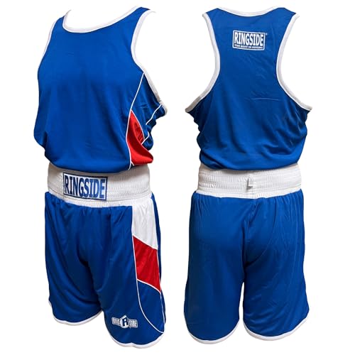 Ringside Reversible Red/Blue Boxing Competition Outfit for Adult and Youth - size: Medium