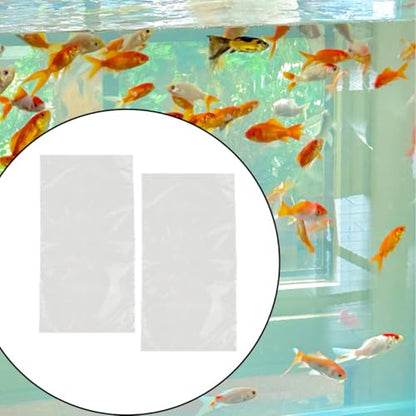 100 Pcs 6"x12" Clear Fish Shipping Bags, Leak-Proof, 2 Mil Thick Plastic Bags for Live Fish Transport and Storage