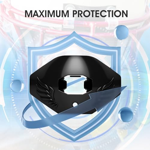 2Pcs Youth Football Mouthguard,Football Mouthpiece with Strap,No Boil. - color: Black