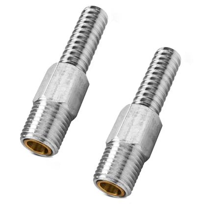 Marine Anti Siphon Valve Replacement for Boat Fuel Tank Pickup Tube to Prevents Fuel Theft and Fuel Spillage of Gas Tank Outboard, with 1/4" NPT, 3/8" Hose for Marine Fuel Tank Valve - Aluminum 2 PCS