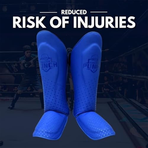 Martial Arts Shin Guards, Leg Protection for MMA, Kickboxing Training Instep Protection, Muay Thai Martial Arts Sparring Training Gear - color: Blue, size: X-Small
