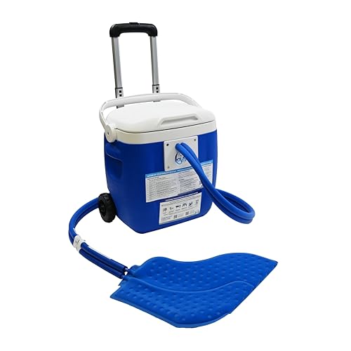 Polar Active Ice 3.0 Cold Therapy Ice Machine System with Programmable Timer, Foot Therapy Compression Pad, Lightweight 16 Quart Cooler, Quiet Pump, Strong Cryotherapy Pain Relief Treatment - style: Foot Pad