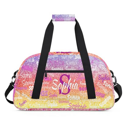 Personalized Girls Dance Sport Duffel Bag, Bling Glitters Colorful - color: Color 16