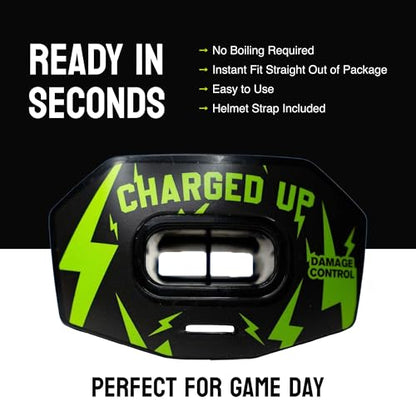 DAMAGE CONTROL Youth Football Mouth Guard – Charged Up - color: Charged Up