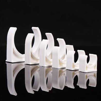 60 Pcs U-Shaped PVC Water Pipe Clamps, U-Shaped Buckles Fit for 1-1/4" (32mm) Pipes, TV Trays Tubing Hanger Support Pex Tubing (White 32mm) - size: 32mm,60Pcs(White)