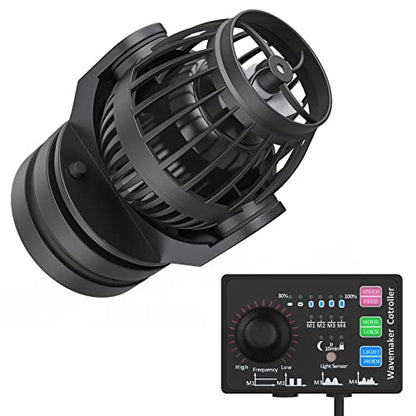 Uniclife Aquarium Wave Maker for 30-60 Gallon Fish Tanks 1058 GPH Adjustable Circulation Pump with Controller and Strong Magnetic Suction Base Submersible Power Head for Fresh and Salty Water - size: 30-60 Gallon