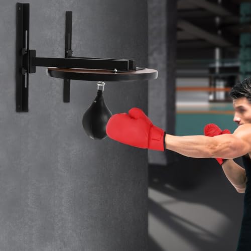 Speed Bag Platform, Speed Bag Platform Kit with Adjustable Height, Heavy Duty Boxing Training Equipment with Punching Ball for Homes, Gyms, Companies, Schools