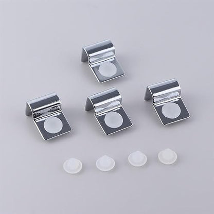 Kopida 4Pcs Household Fish Tank Brackets Glass Lid Clips Aquarium Cover Holders Silver Stainless Steel Aquariums Lid Support Aquarium Accessories