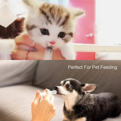 20ml Plastic Syringe Without Needle for Liquid - Measuring Syringes with Caps , Separate Sterile Packaging , Pet Medicine Small Syringe for Cats and Dog - 20 ml 4Pack