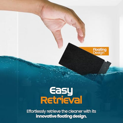 Flipper Cleaner Float - 2-in-1 Floating Magnetic Aquarium Glass Cleaner - Fish Tank Cleaner - Scrubber & Scraper Aquarium Cleaning Tools - Floating Fish Tank Cleaner, Nano - size: Nano - up to 1/4"