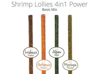 GlasGarten Shrimp Lollies - 4in1 Power Shrimp Food (8 Pieces, 4in1 Power Basic Mix)