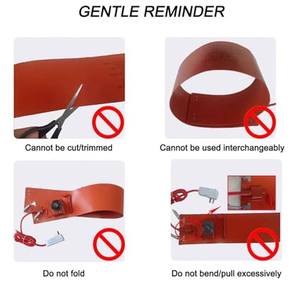 Drum Pail Heater Pad Band ， Oil Drum and LPG Tank Heating Belt(Digital Display,200L 1740 * 125mm 1000W)