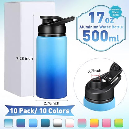 Mimorou Aluminum Water Bottles Bulk 17oz - color: Gradient Color