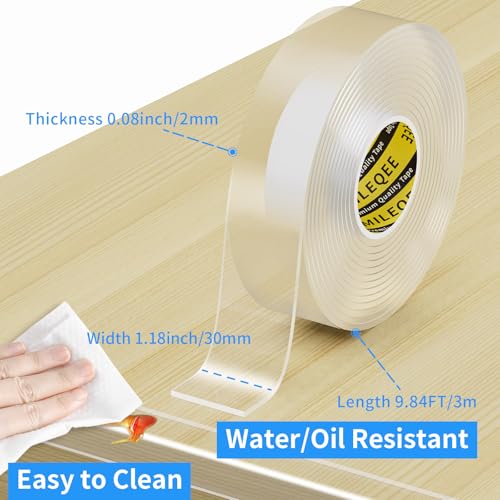 2Pack Clear Edge Protector Strip, 1.18in x 9.84FT(19.68FT Total), Sharp Edge Wrap Cover Tape, Self Adhesive Protective Bumper Guards for Cabinet Door Desk Glass Table Furniture, Kitchen Countertop - size: [2 Pack x 1.18in x 9.84FT]
