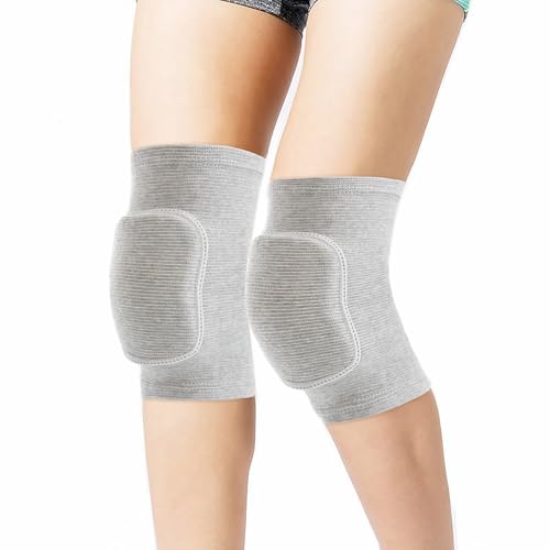 Volleyball Knee Pads for Girls Women Men Youth Kids Knees Protective - color: Gray, size: Medium