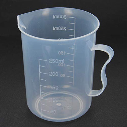 Othmro Plastic Laboratory Water Liquid Container Measuring Beaker with Handle 250ml Good for Kitchen Bake 1pcs - color: 250ml 1Pcs(H)