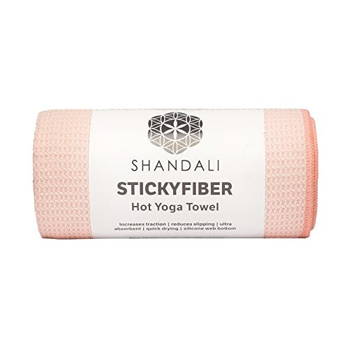 Hot Yoga Towel - Mat-Sized, Microfiber, Super Absorbent, Anti-Slip, Injury Free, 24" x 72" - Best Bikram Yoga Towel - Exercise, Fitness, Pilates Gear - color: Sakura Pink